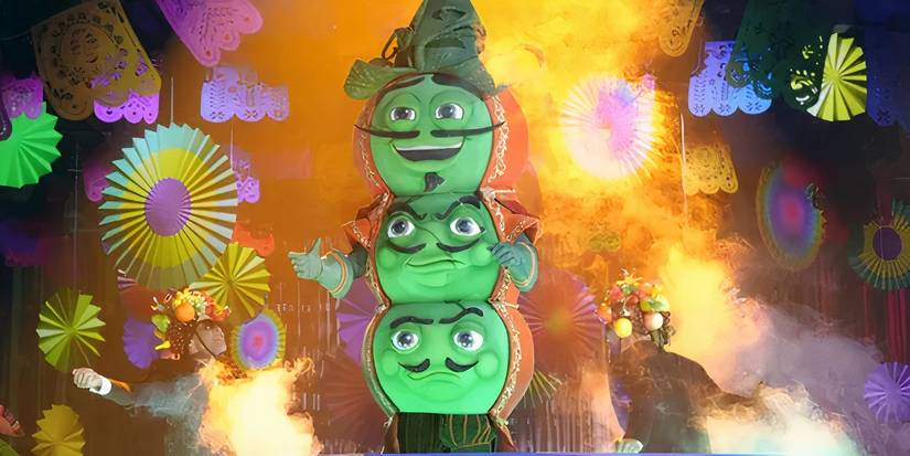The Masked Singer Season 13 Contestant Fuzzy Peas Performing On Premiere Night