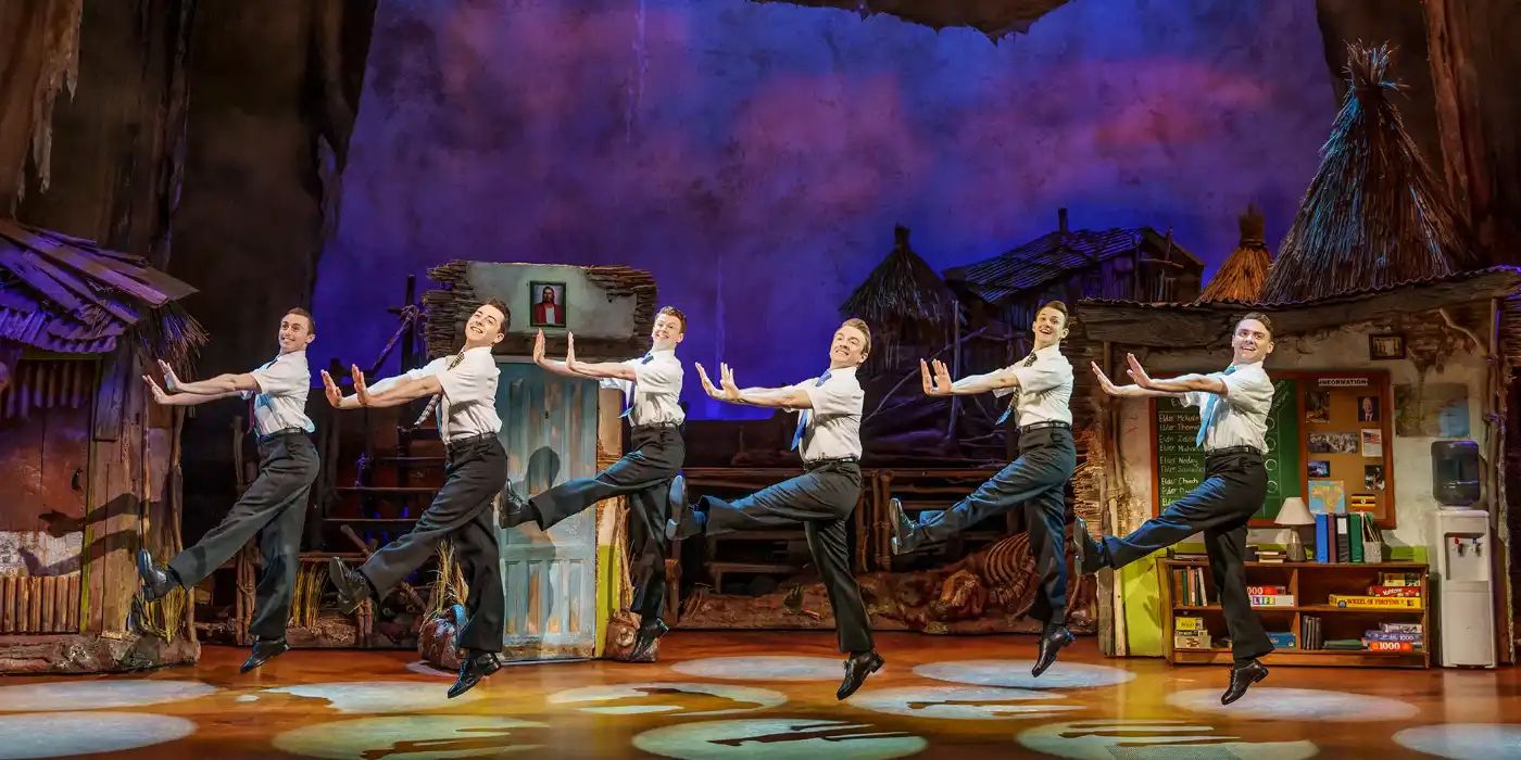 The missionaries dancing together in the book of Mormon copy