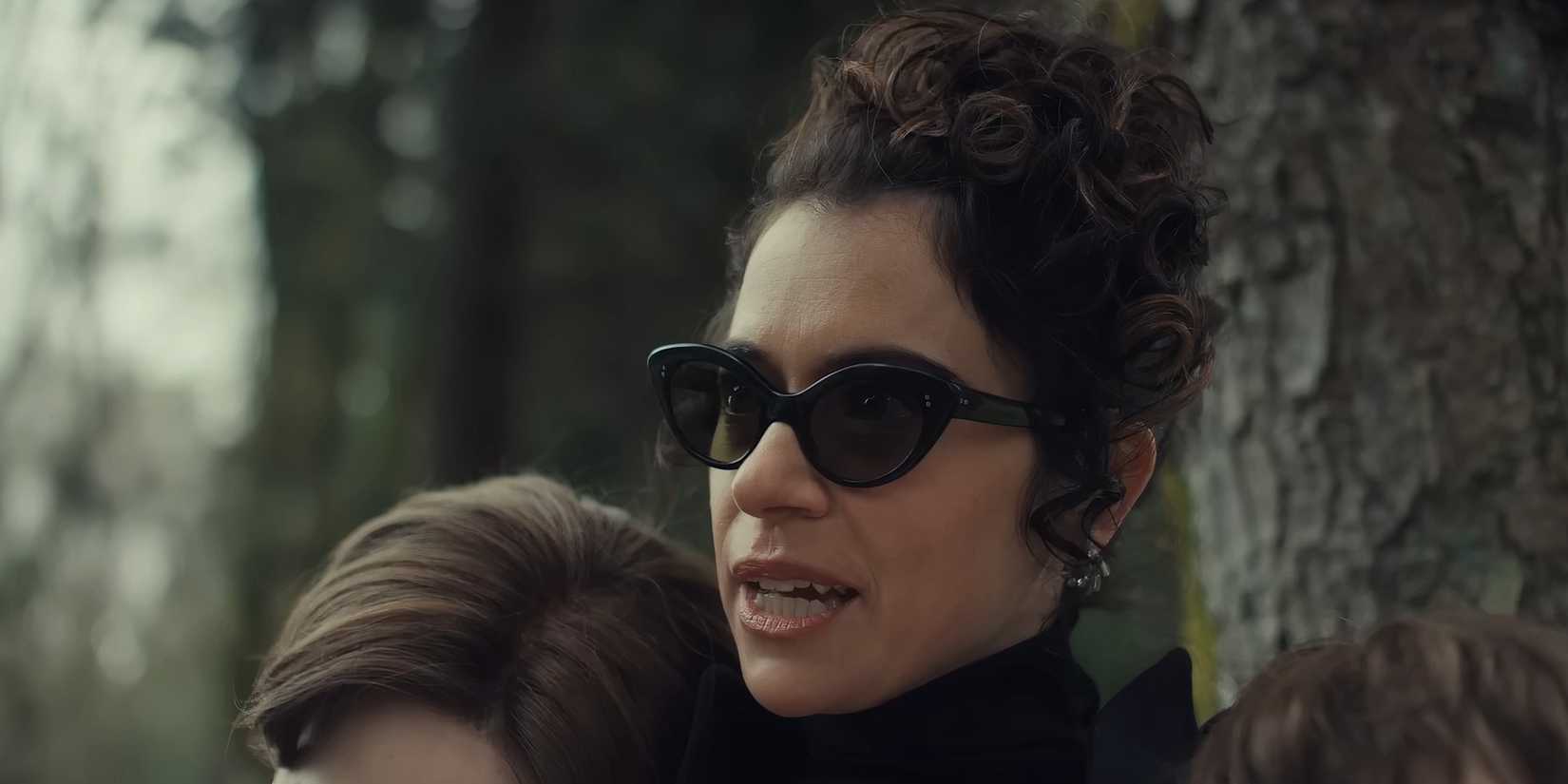 Tatiana Maslany as Lois looking afraid in The Monkey