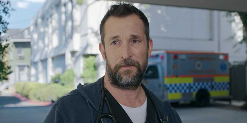 Dr. Michael Robinavitch (Noah Wyle) looking sad in The Pitt Season 1 Ep 8