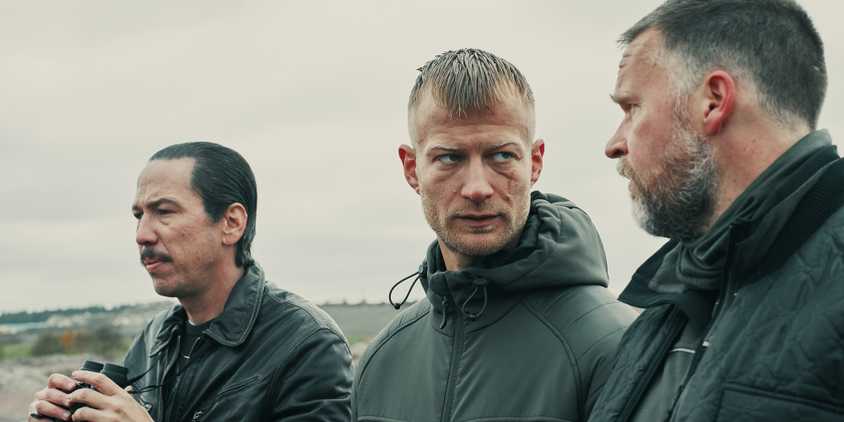 Gustav Dyekjær Giese, Reda Kateb, and Christopher Wagelin in The Quiet Ones 