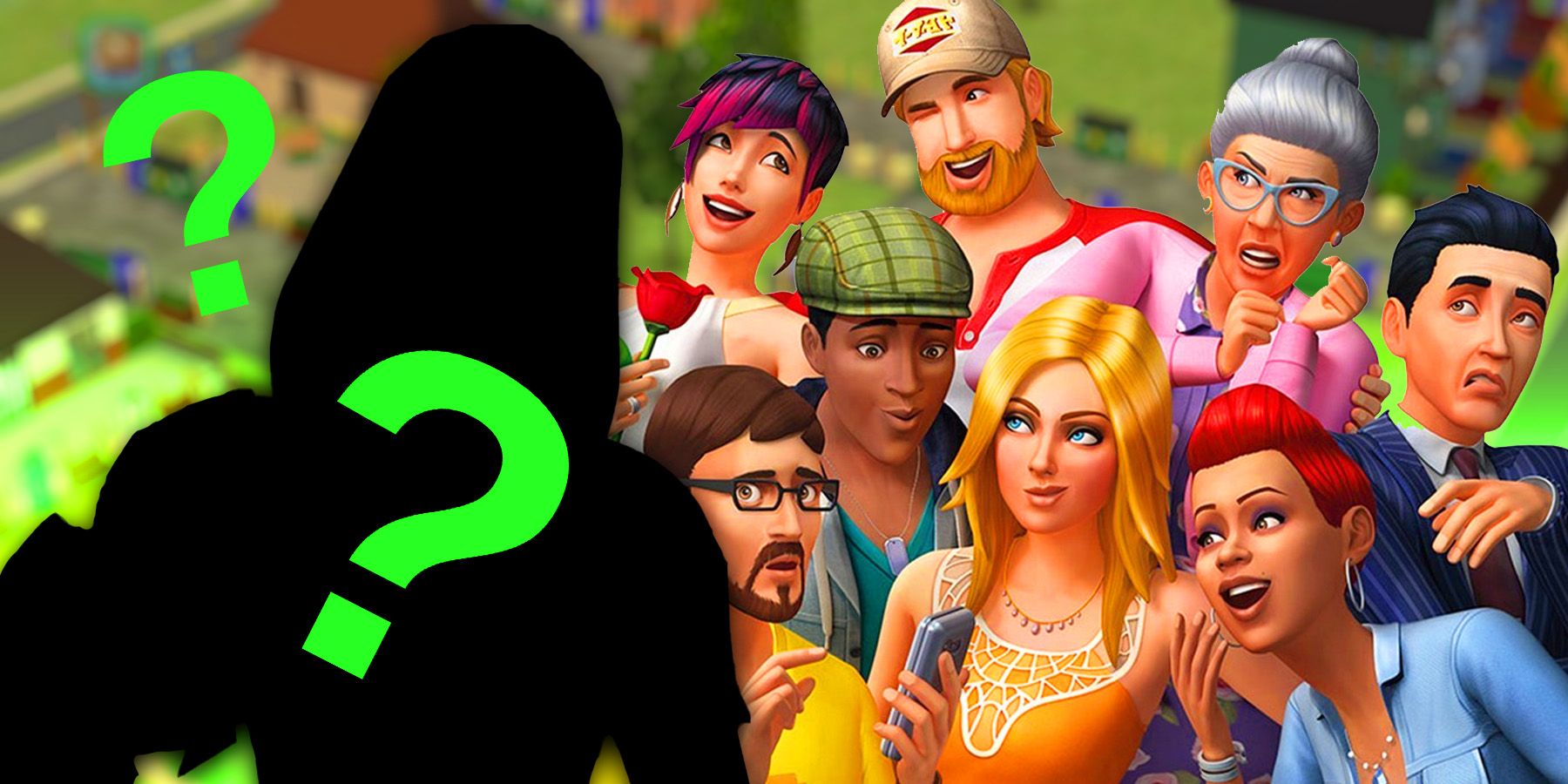 The Sims 4 characters with the grim reaper shilluete