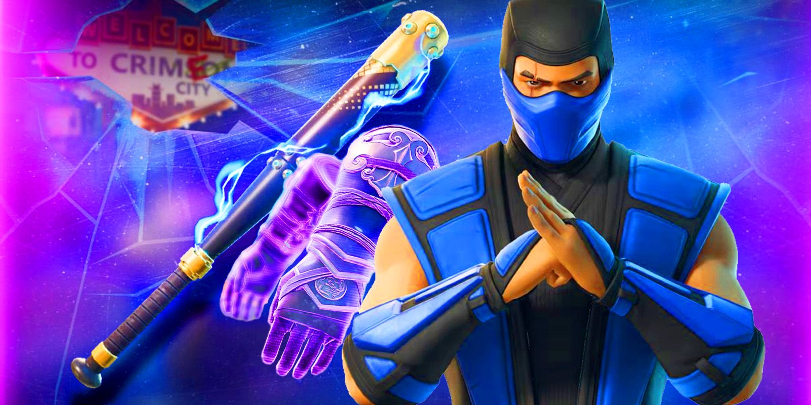 The Sub Zero Gauntlets and The Kneecapper with Sub Zero from Fortnite Chapter 6 Season 2.