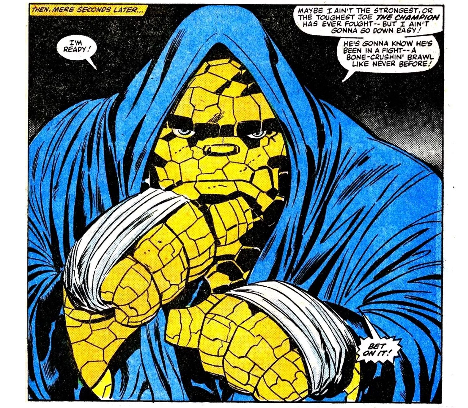the thing going up against the champion of the universe 2