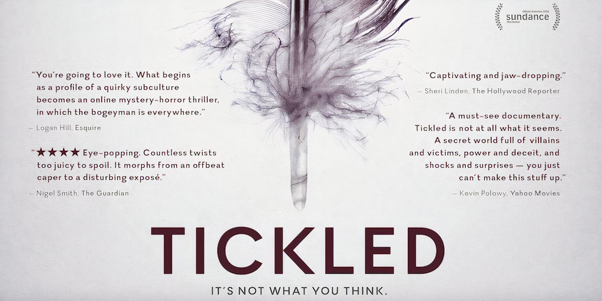 The Tickled poster cropped with praise from press