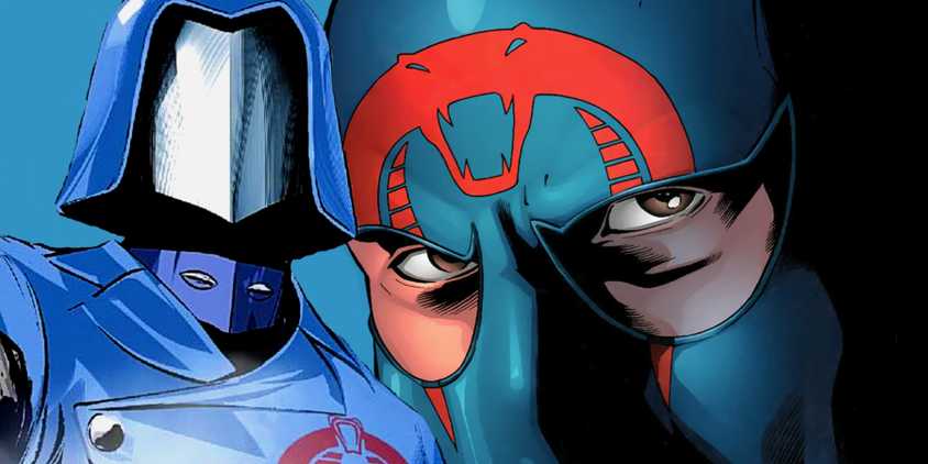 The two images of G.I. Joe's Cobra Commander