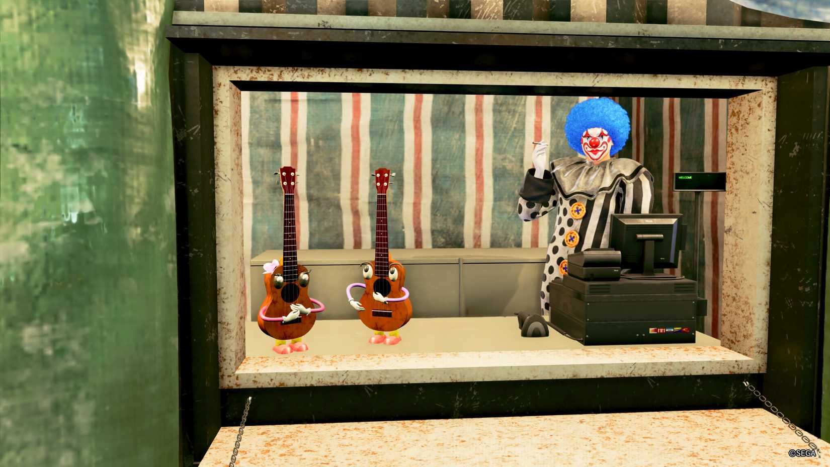 The ukulele boy and girl at the Madlantis shops in Pirate Yakuza.