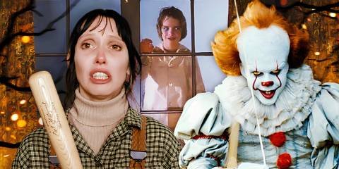 Shelley Duvall as Wendy in The shining and Bill Skarsgard as Pennywise in IT