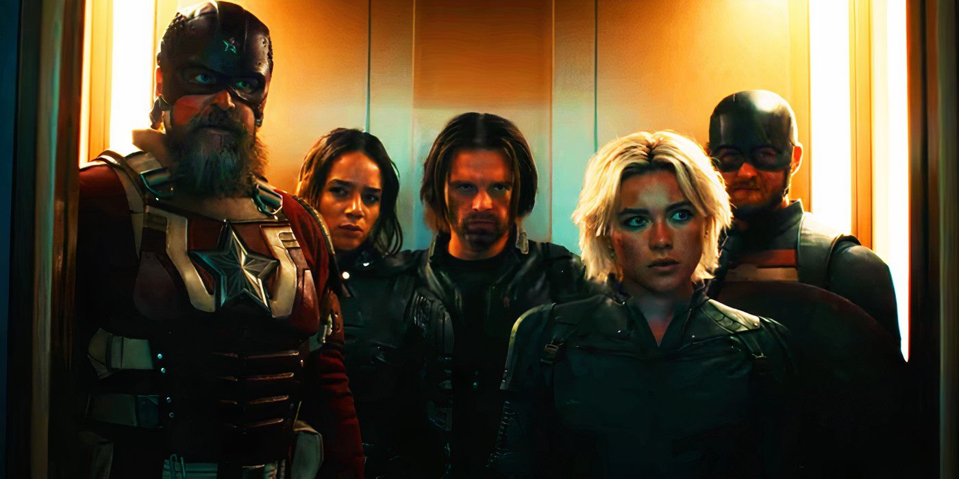 Thunderbolts in the elevator in Thunderbolts* trailer