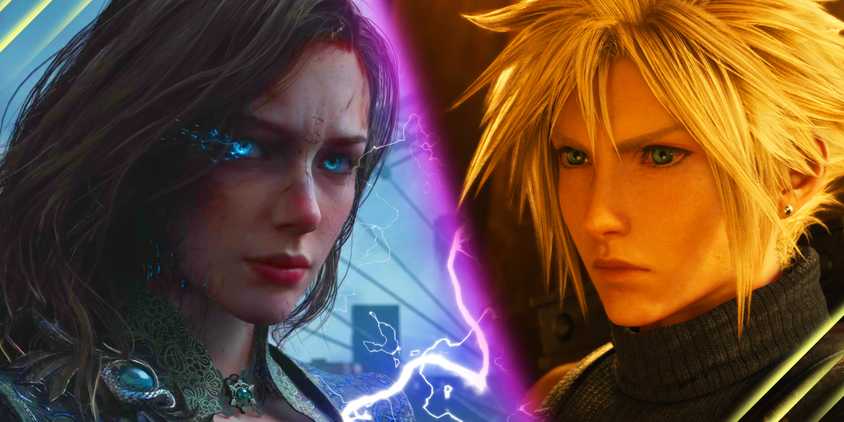 Tides of Annihilation protagonist next to Cloud from FF7 Rebirth