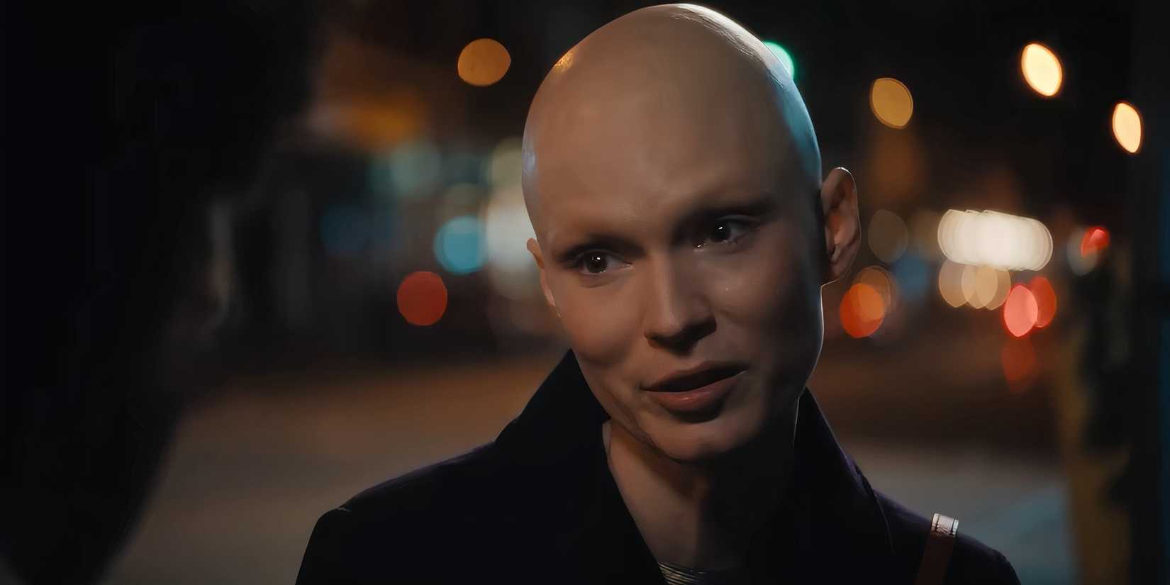 Tilda Cobham-Hervey as Lucy looking upset while talking to Justin in Apple Cider Vinegar