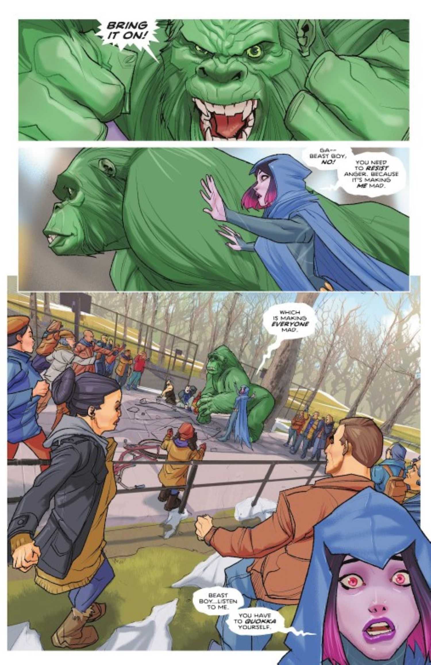 Titans #20 Beast Boy hulk out 2