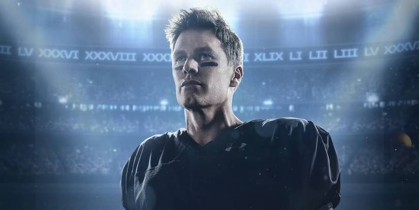 Tom Brady looking out over the field in Man in the Arena