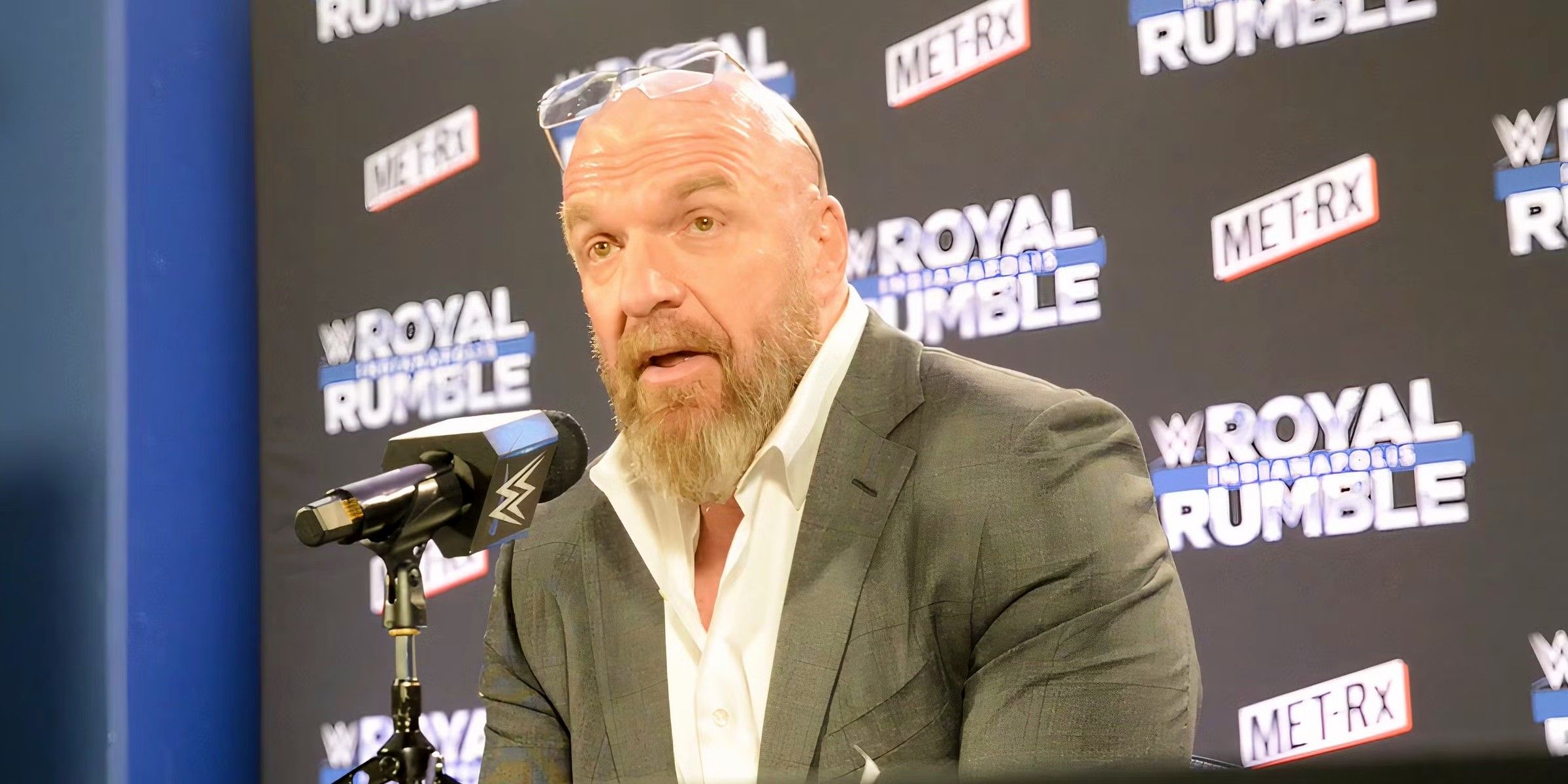 Triple H at the WWE Royal Rumble Post-Match Press Conference
