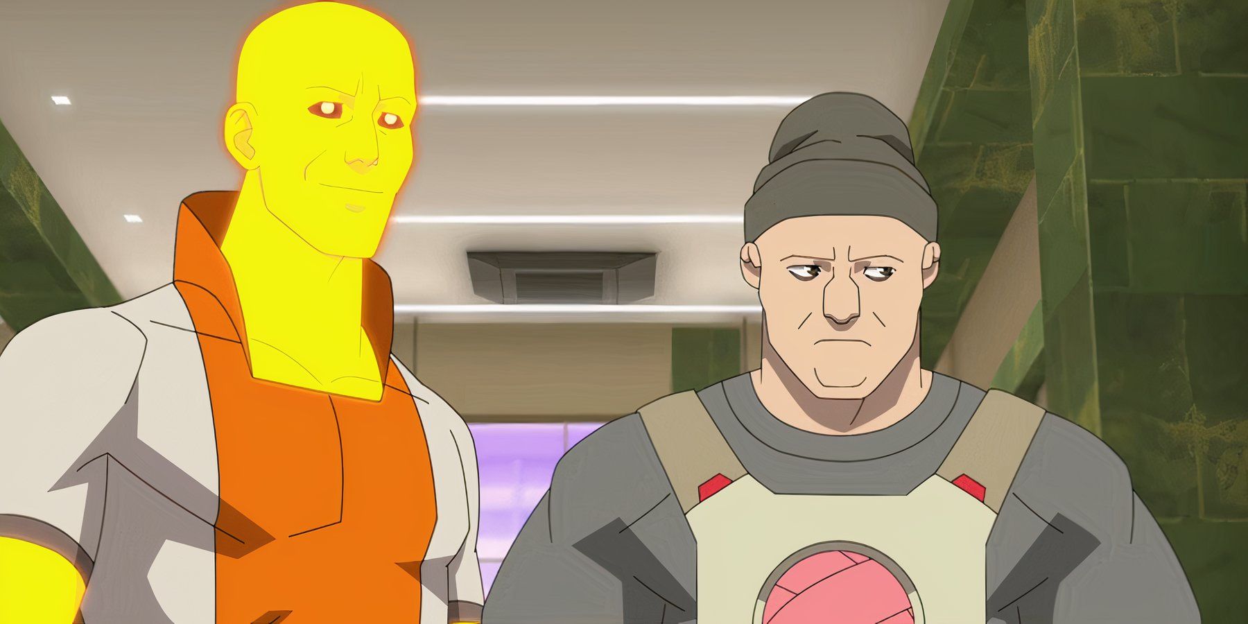 Two villains getting ready to rob a bank in Invincible