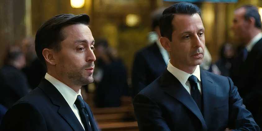 Jeremy Strong and Kieran Culkin in Succession