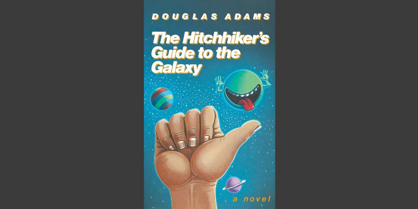 A capa do livro do Guia do Machonha para a Galáxia de Douglas Adams.O Guia do Macho.