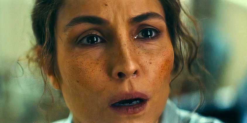 Noomi Rapace looking upset as Jo Ericcson in Constellation