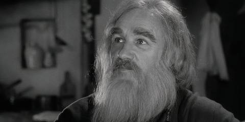 Gene Hackman as the blind stranger in Young Frankenstein