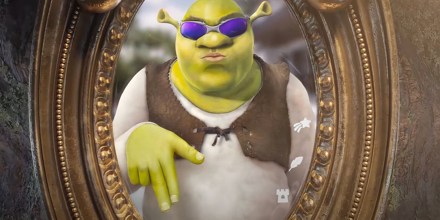 Shrek wearing sunglasses