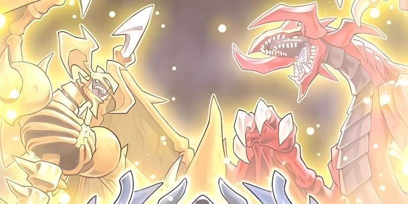 Uria and Hamon, two of the Sacred Beasts, surrounded by light.