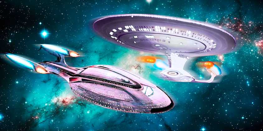 Star Trek USS Enterprise-D and USS Enterprise-F