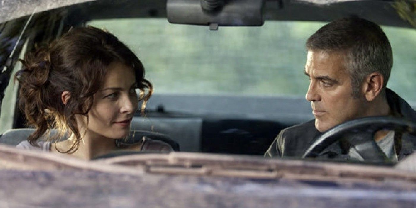 Violante Placido and George Clooney in The American