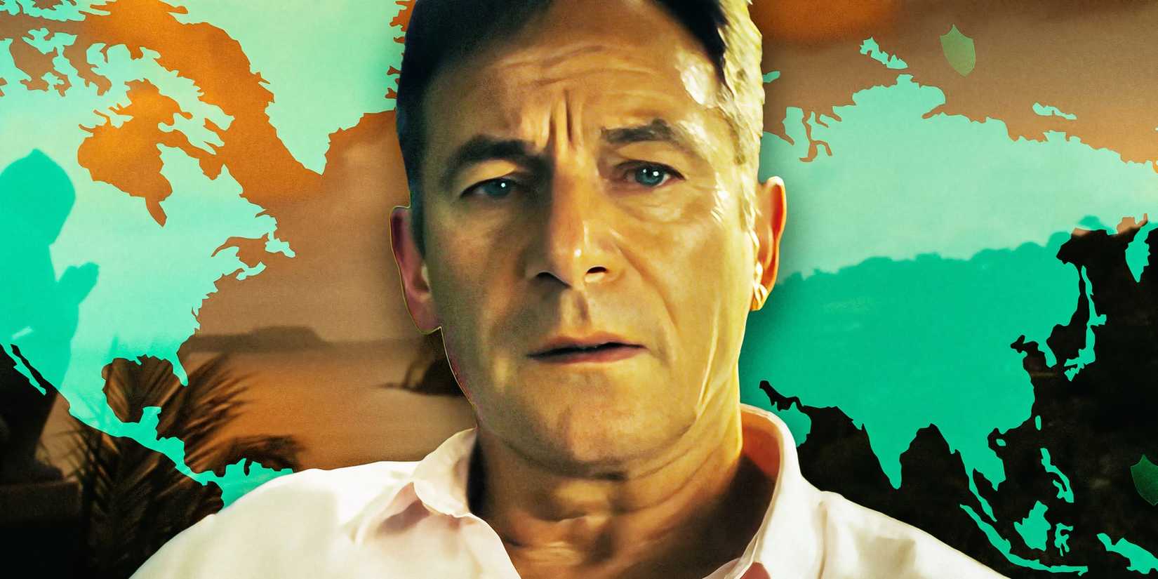 Jason Isaacs imagery from The White Lotus.