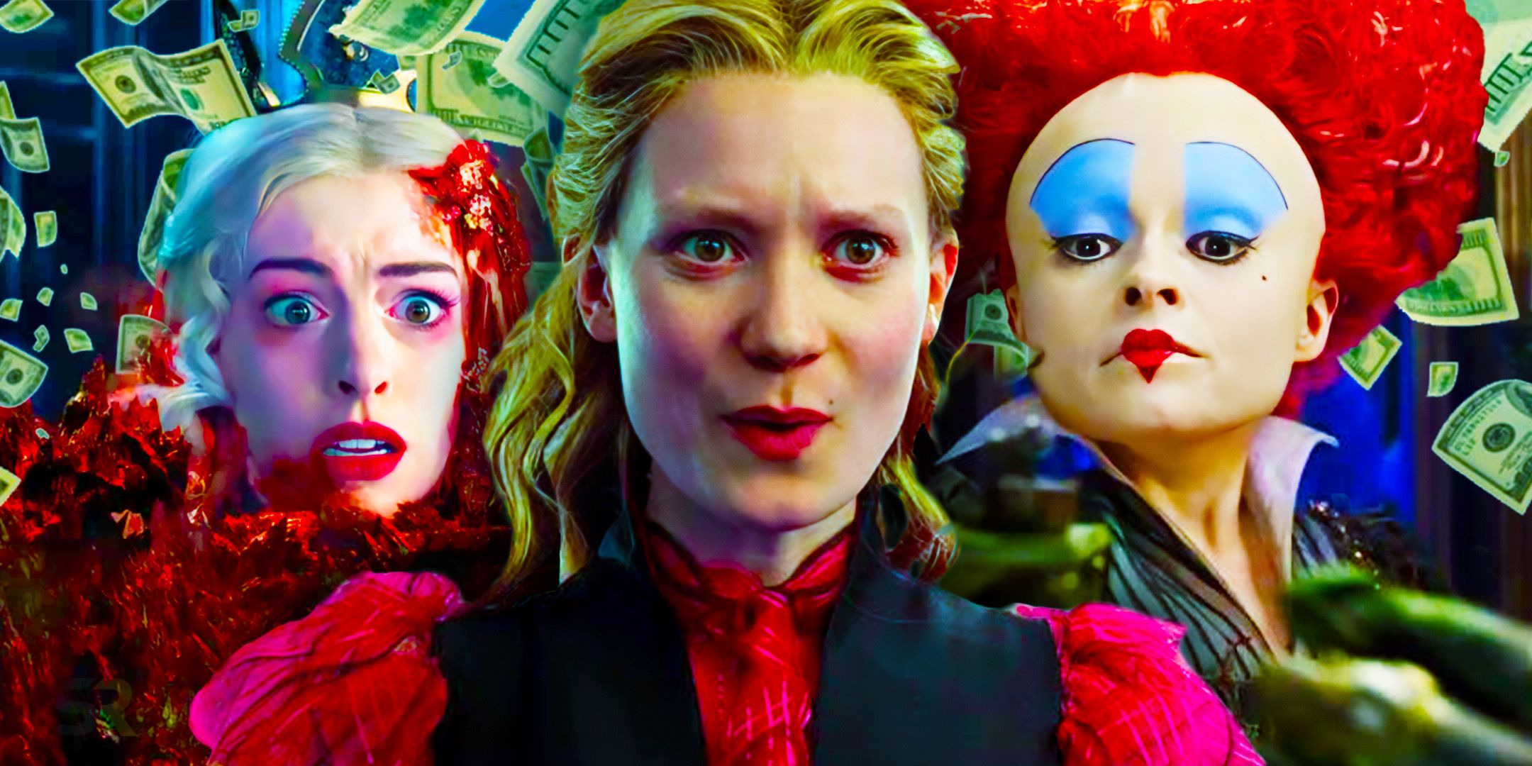 Alice, the Red Queen, and the White Queen in Alice Through the Looking Glass