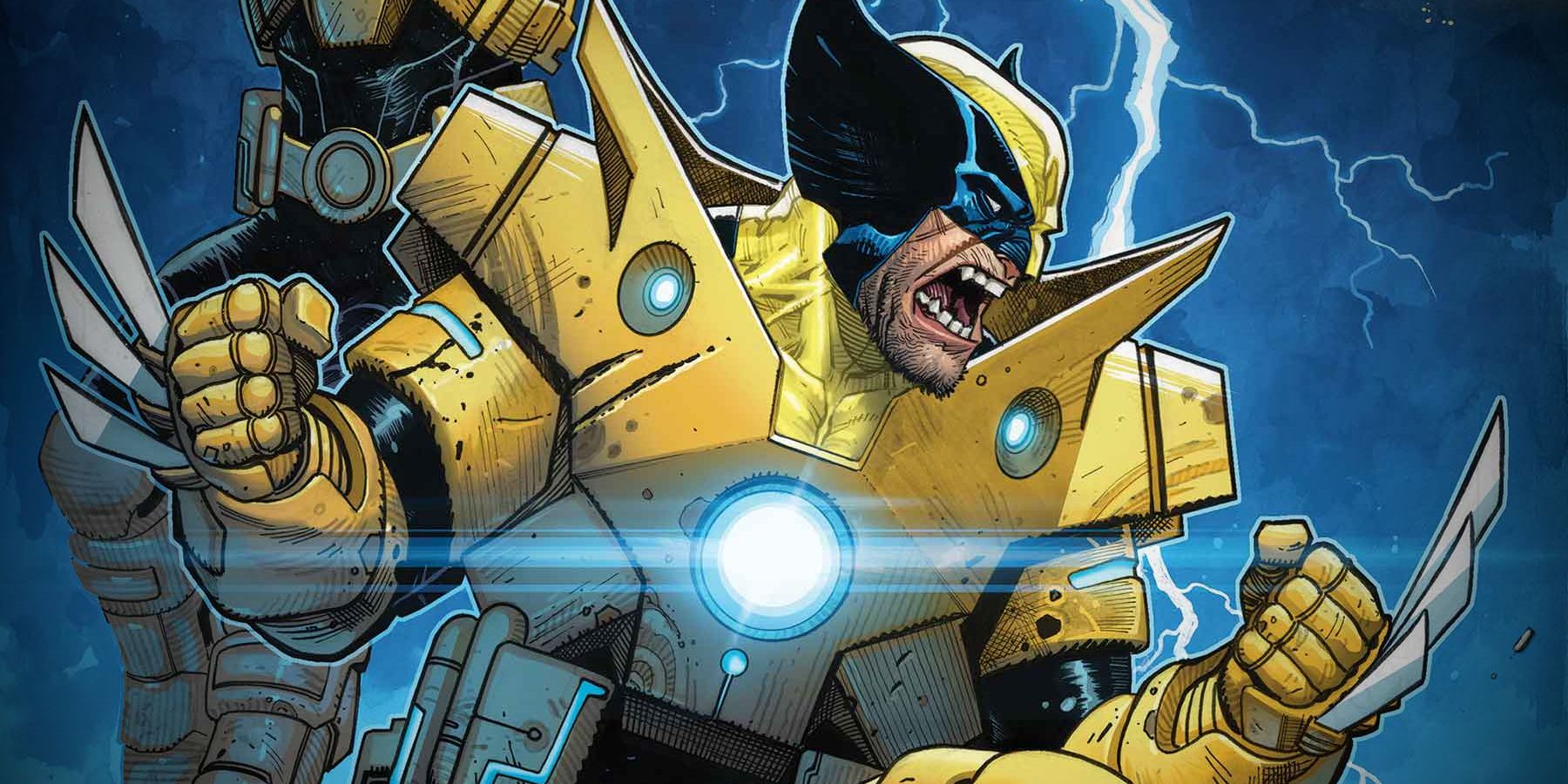 Wolverine in Stryfe X-Cutioner Armor from Deadpool Wolverine Cover Art