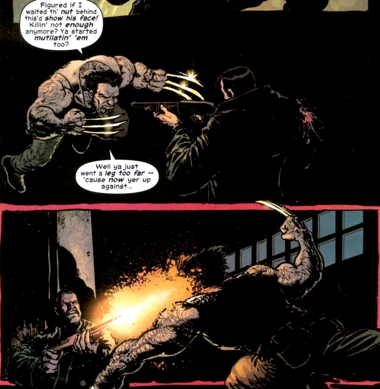 Wolverine vs Punisher Comic Fight 2