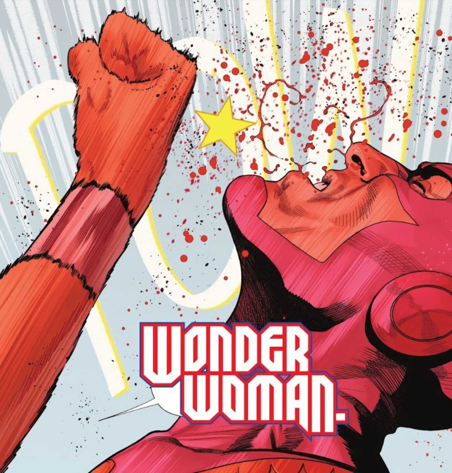 Wonder Woman #18 hitting General Glory