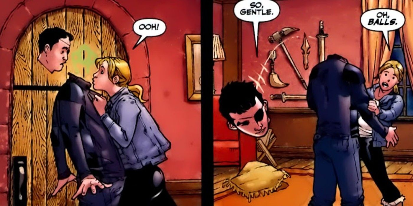 Xander Harris's head falls after kissing Buffy Summers Buffy The Vampire Slayer Season Eight #2