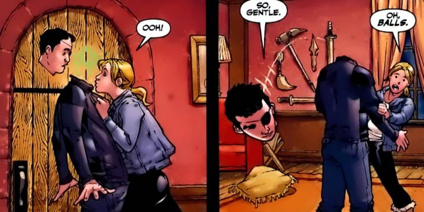 Xander Harris' head falls off after kissing Buffy Summers Buffy the Vampire Slayer Season Eight #2