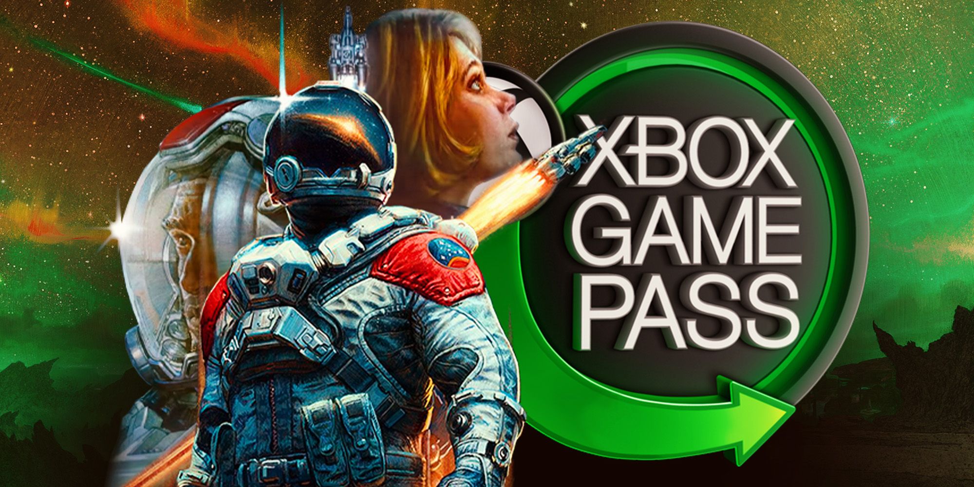Xbox game pass with the Starfield keyart