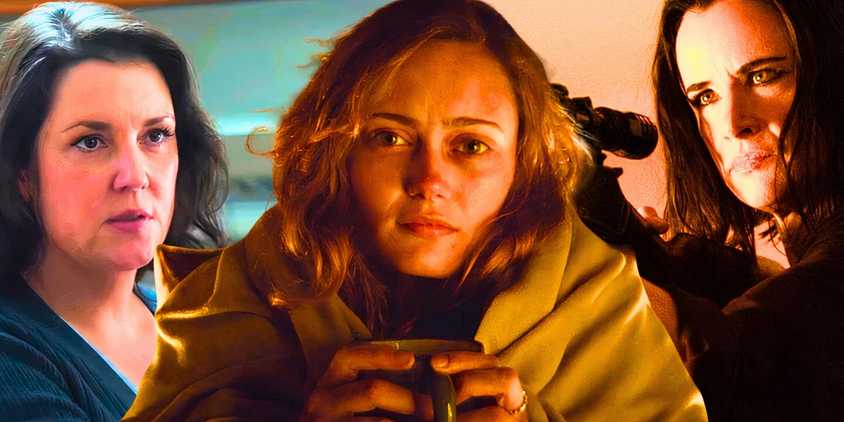 A custom image of three members of the Yellowjackets cast - created by Tom Russell