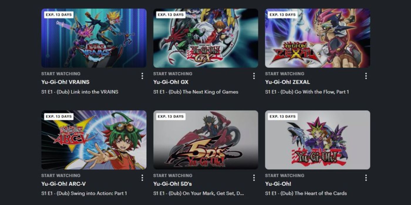 Alle yu-gi-oh! Namen, die am 28. Februar aus Hulu gelöscht werden