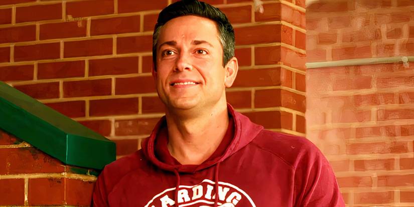 Zachary Levi smiling awkwardly in The Unbreakable Boy