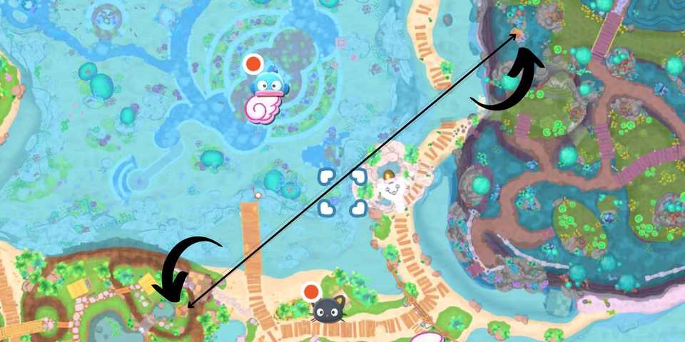 Zipline Location One in Hello Kitty Island Adventure