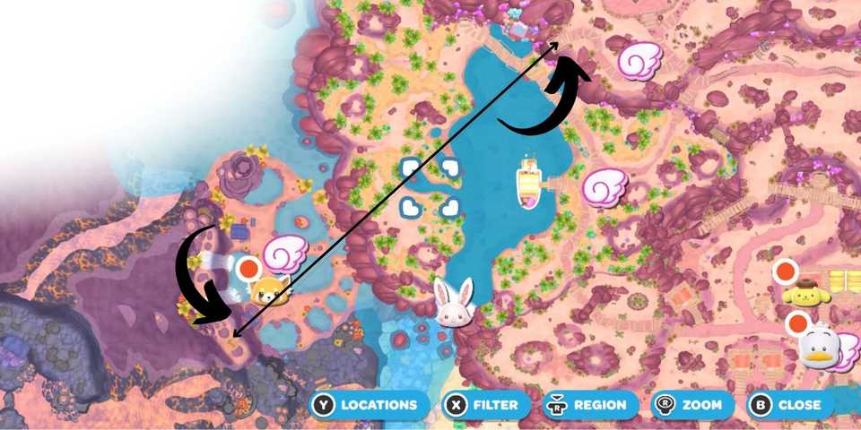 Zipline Location Three in Hello Kitty Island Adventure
