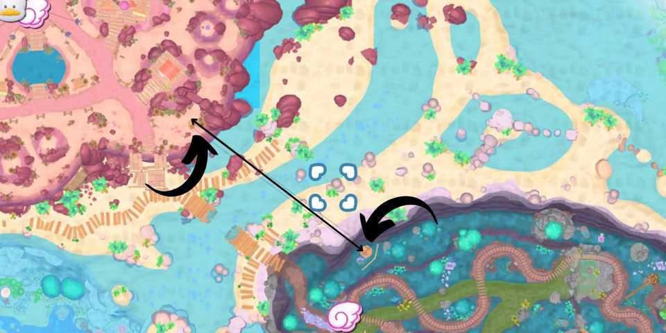 Zipline Location Two in Hello Kitty Island Adventure