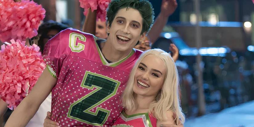 Zombies Cast Member Milo Manheim and Meg Donnelly Smiling Together