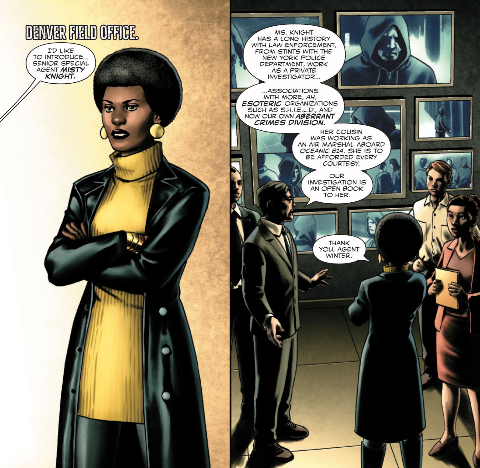 Eddie Brock: Carnage #2 by Soule and Saiz - Misty Knight is introduced to help the FBI find Carnage