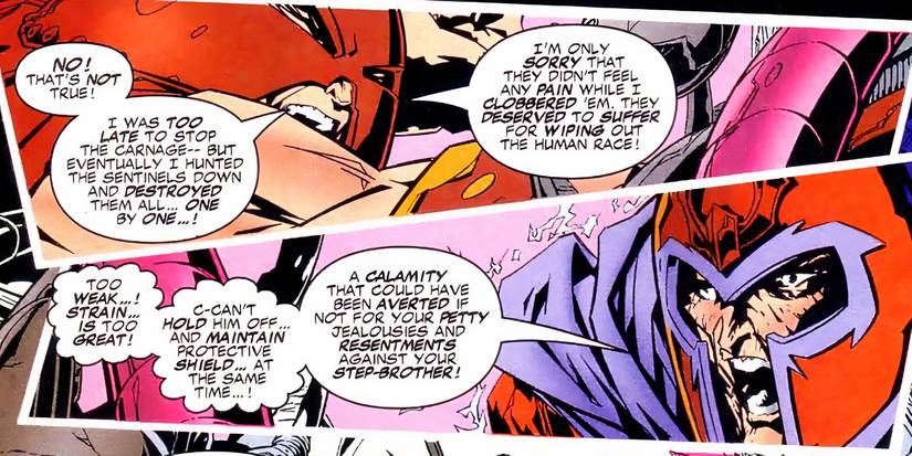 The Juggernaut fighting Magneto in X-Men.
