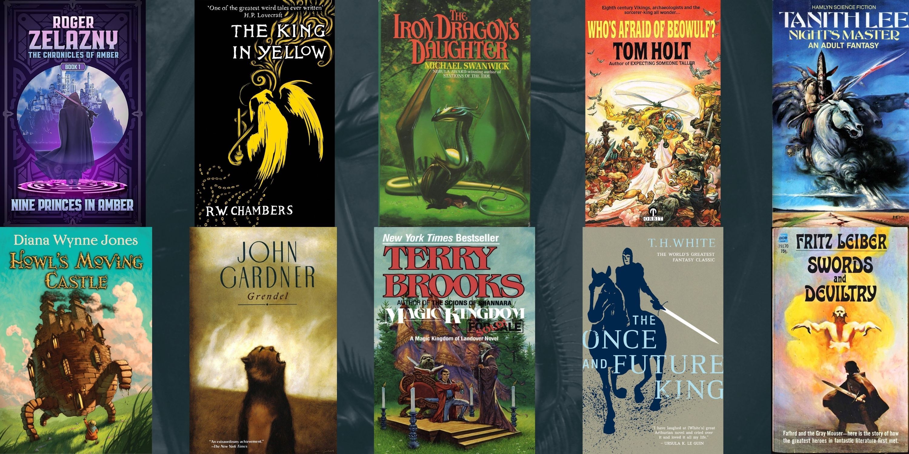 A collage of the covers of the ten books from the article