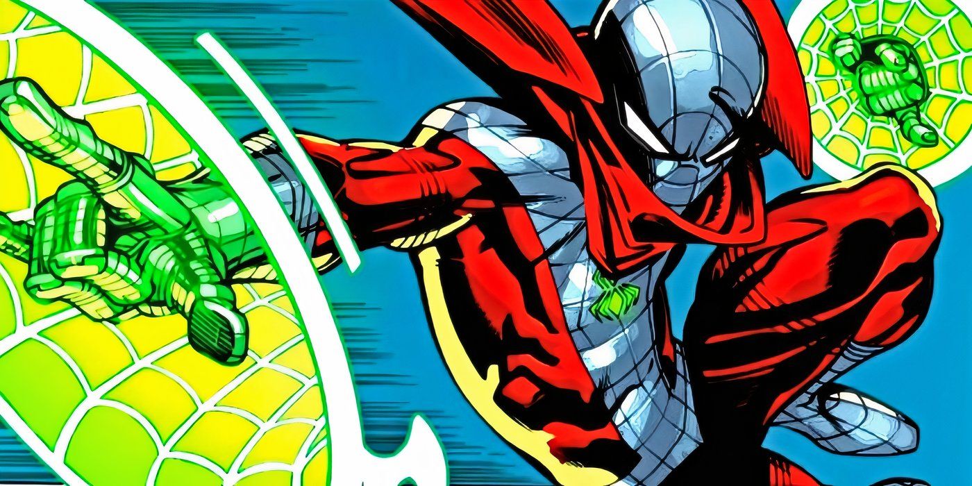 Spider-Man casting a spell while wearing his mystic suit.