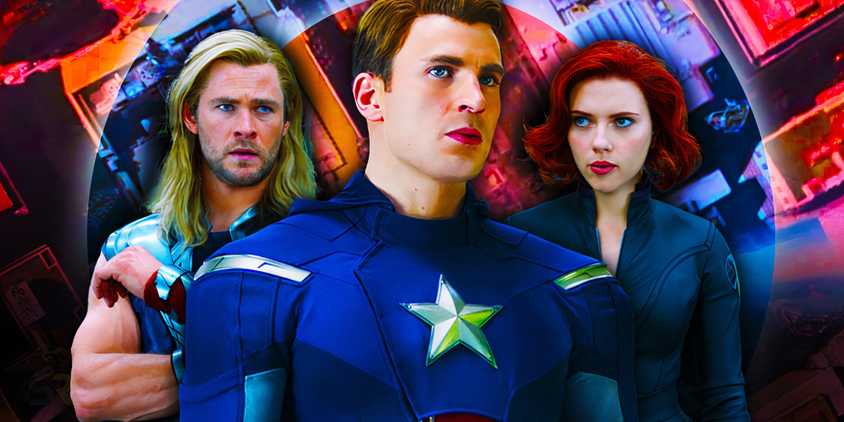 Thor, Captain America, and Black Widow in the early MCU