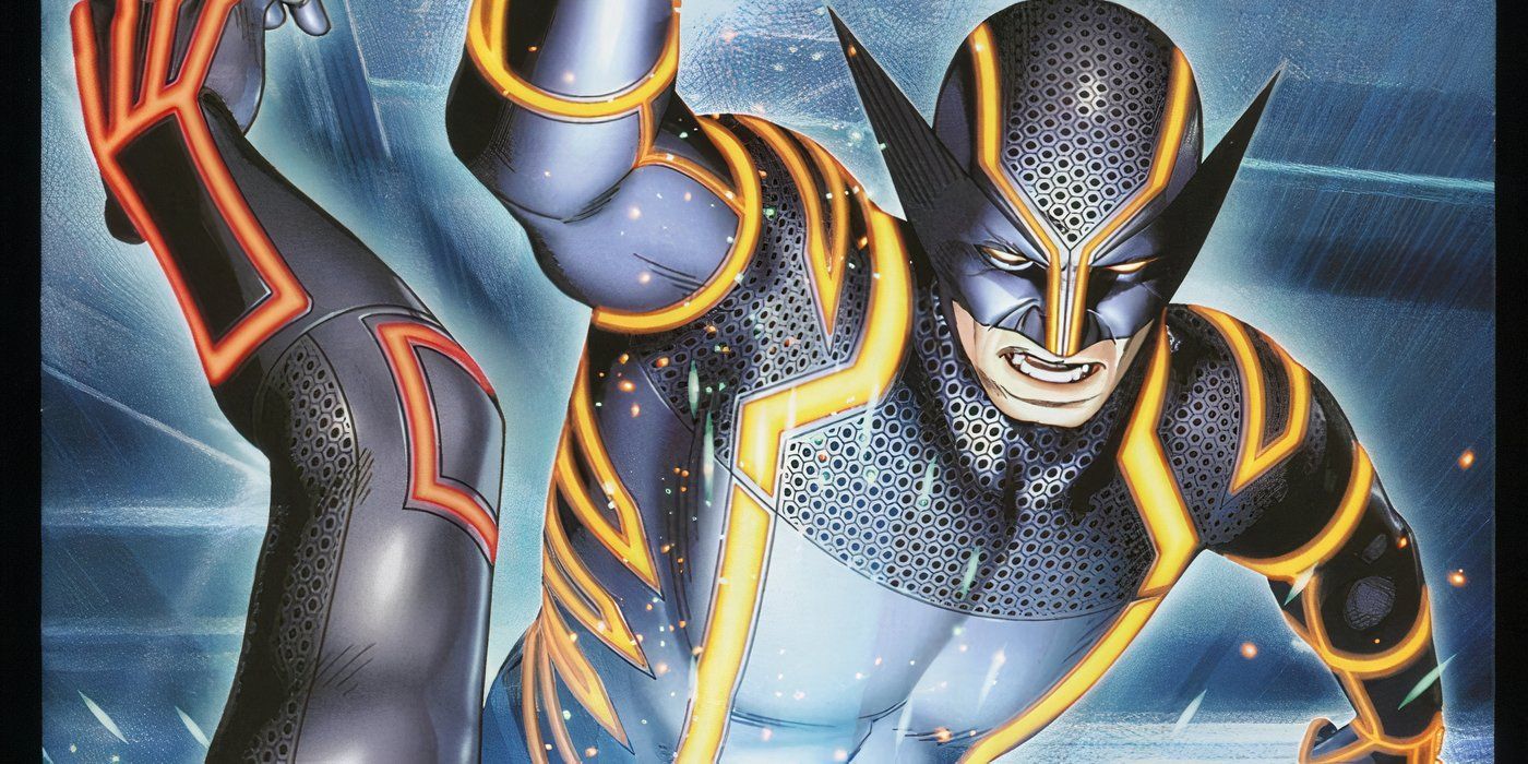 Wolverine in his Tron-inspired costume.