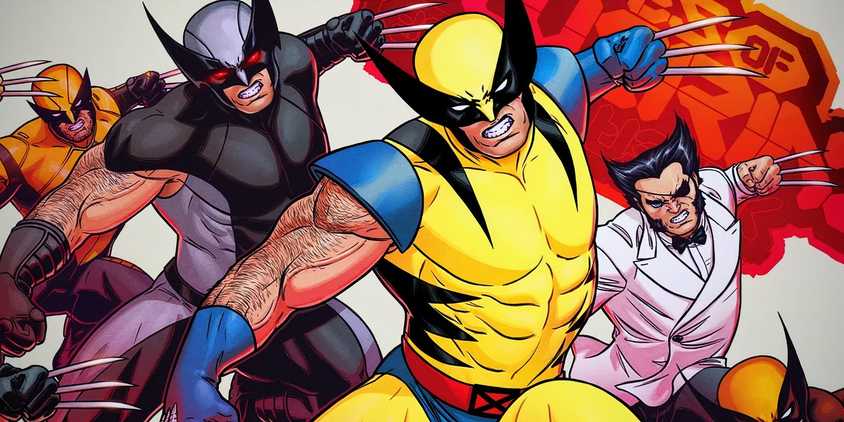 Multiple Wolverines in different costumes.