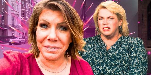 Sister Wives' Meri Brown in foreground and Janelle Brown making a face in background